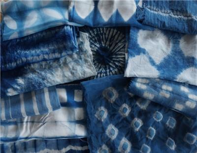 Vrouw Wolle - Indigo&shibori